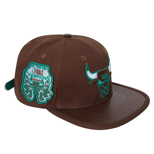 CHICAGO BULLS GATOR VISOR STRAPBACK HAT (BCB752618) BROWN