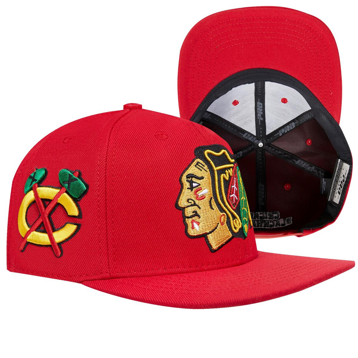 CHICAGO BLACKHAWKS CLASSIC LOGO WOOL SNAPBACK HAT (HCB760197) RED