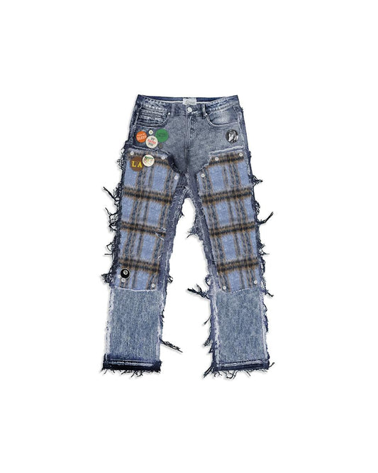 LIFTED ANCHORS "VARIAL" MOHAIR CARPENTER DENIM BLUE/MOHAIR