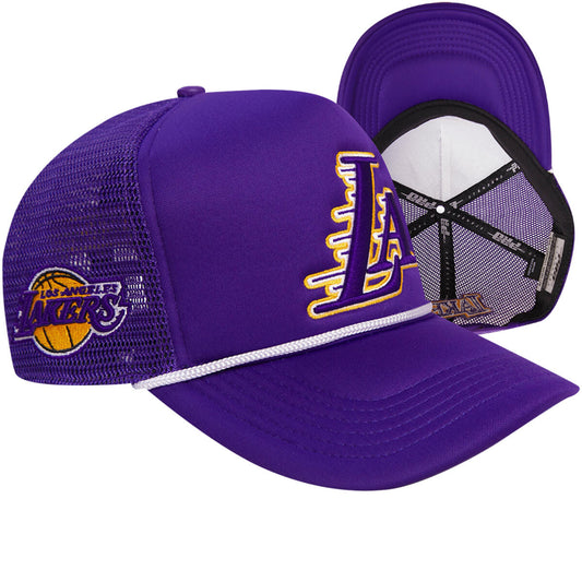 LOS ANGELES LAKERS AD 2 TONE WORDMARK FOAM FRONT TRUCKER (BLL7515607)