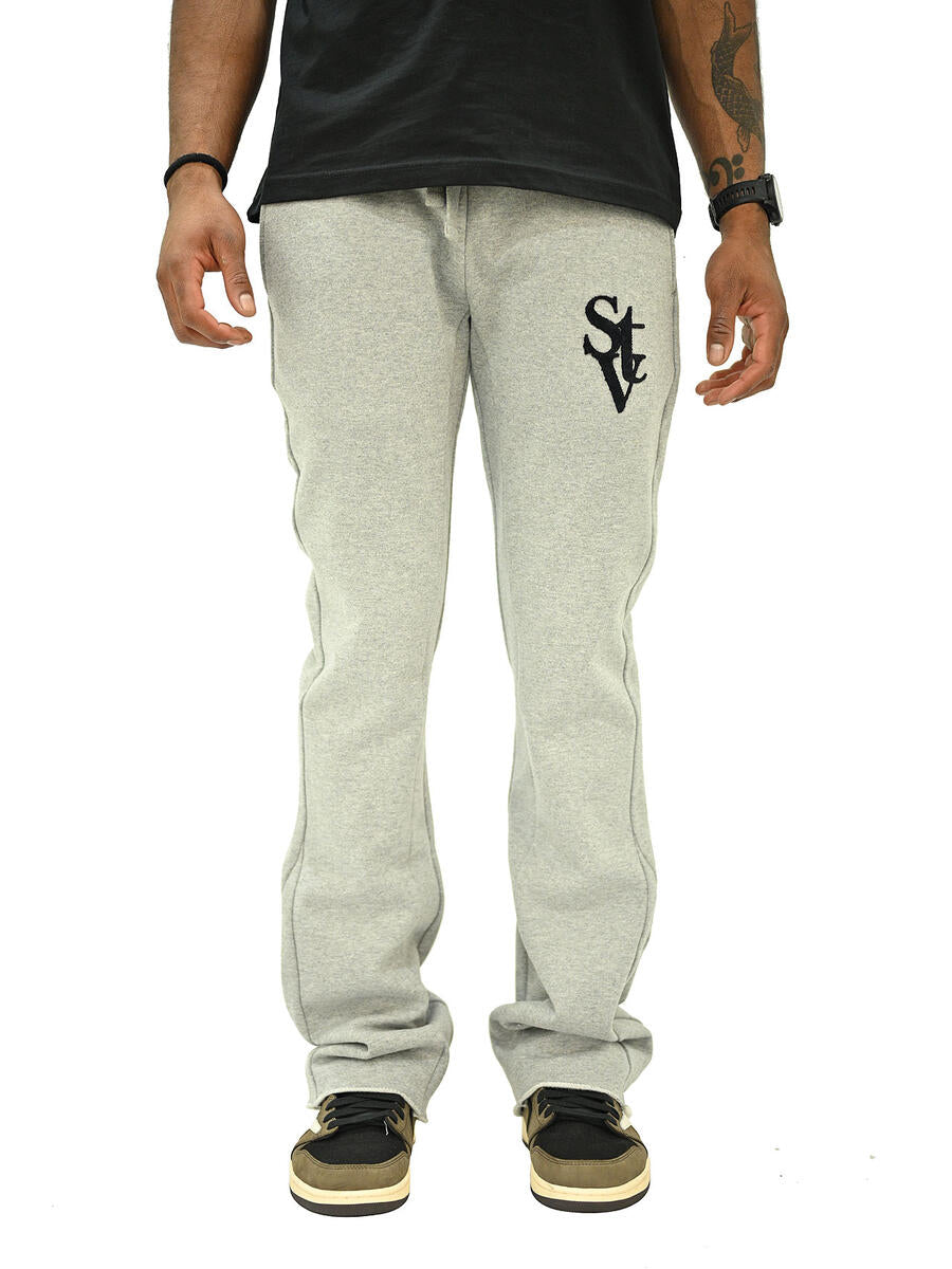 SI TU VEUX LOGO FLARE JOGGER (TV0093) HEATHER GREY