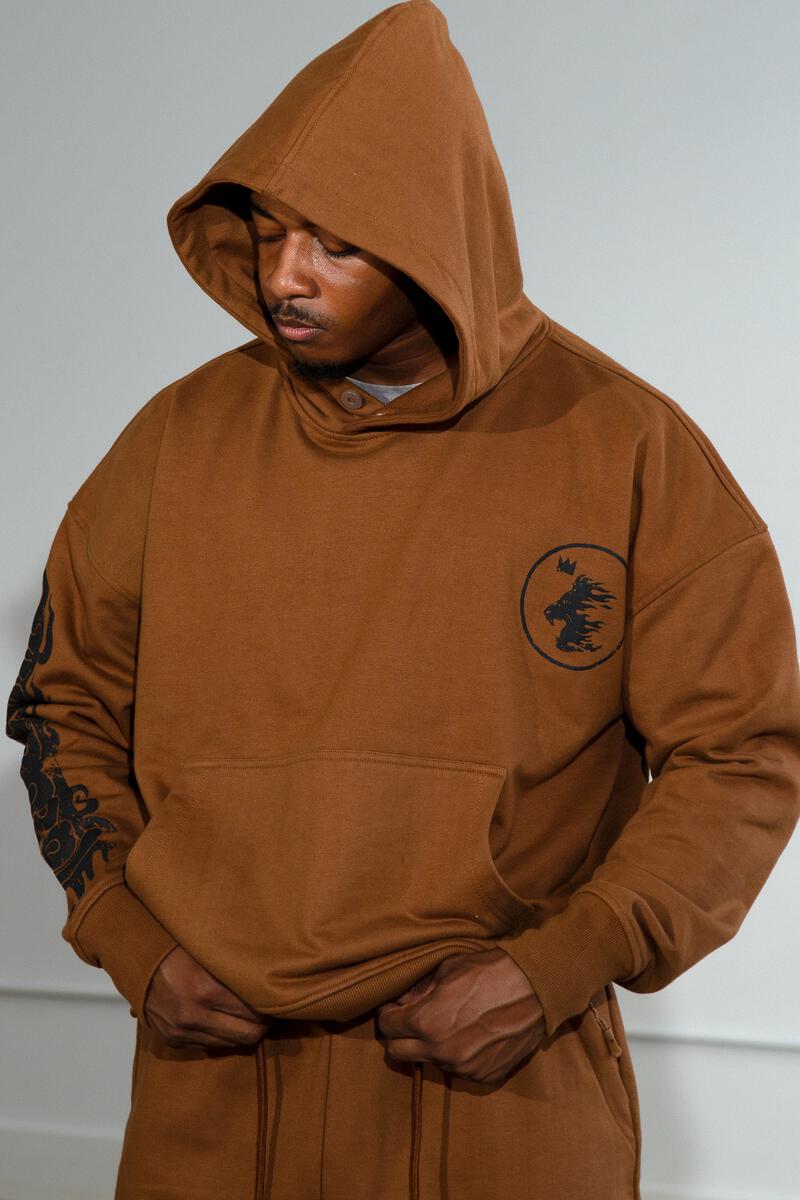 HUDSON PALADIN OVERSIZED HOODY 570GSM (448) BROWN