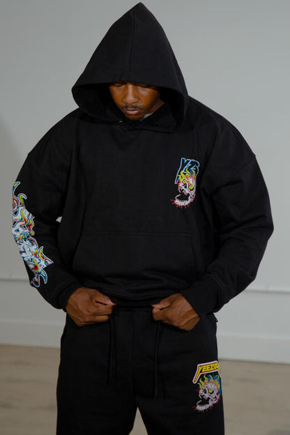 HUDSON YEEZUS OVERSIZED HOODY 570GSM (460) BLACK ACID