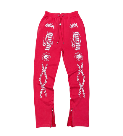 Wrathboy SWEAT PANTS - Gods Will - RED - WB03-035