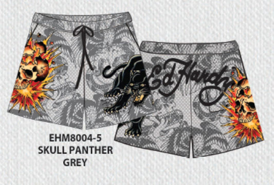 ED HARDY SKULL PANTHER MENS MESH SHORT (EHM8004-5)