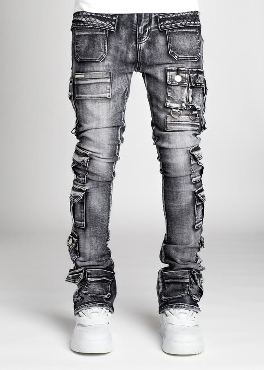 GUAPI Iron Grey Tactical Stacked Denim