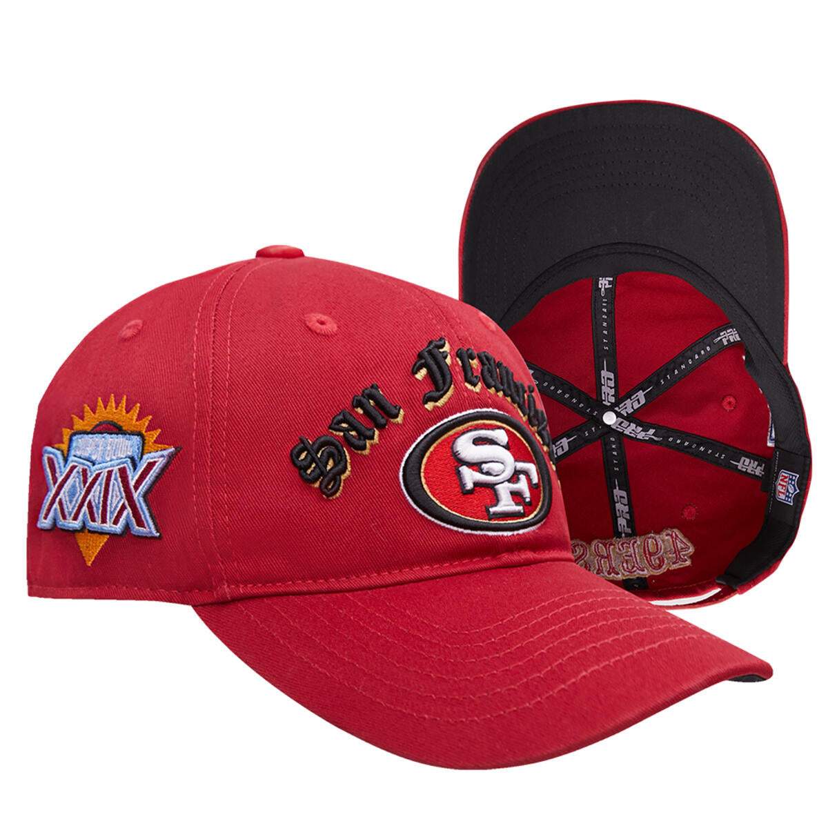 SAN FRANCISCO 49ERS OLD ENGLISH DAD HAT (FS47410350) RED