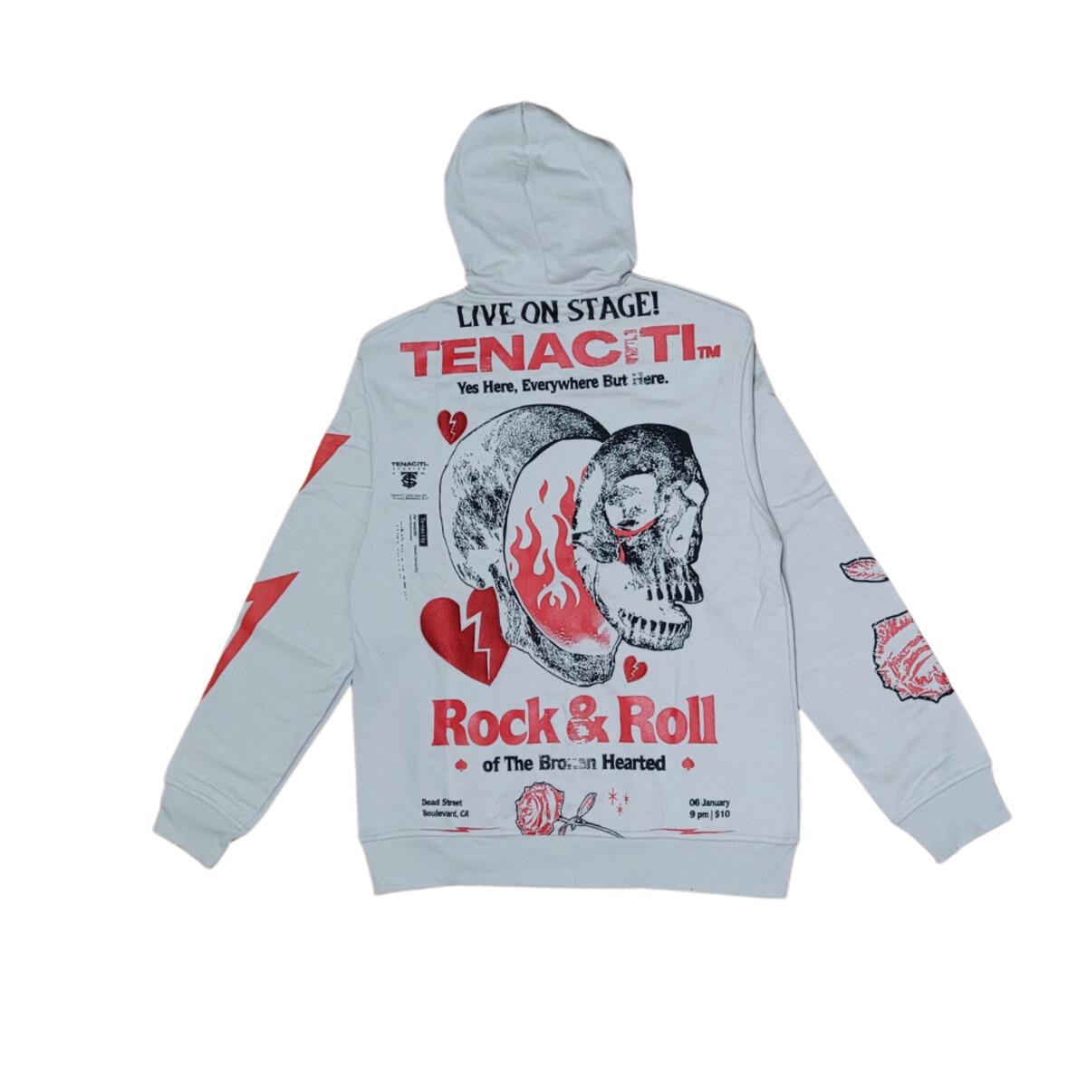 TENACITI ROCK AND ROLL HOODIE (T23-2019) CREAM