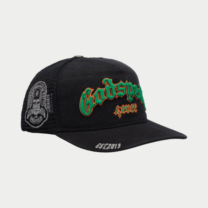 GS FOREVER TRUCKER HAT (VINTAGE BLACK/GREEN/ORANGE)