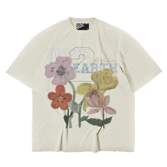 LIFTED ANCHORS "JULES" ACRYLIC PAINTED T-SHIRT (LAFL24-24) CREAM