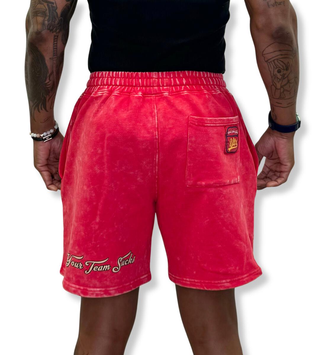 YTS FRENCH TERRY PRACTICE SHORTS 'RED'