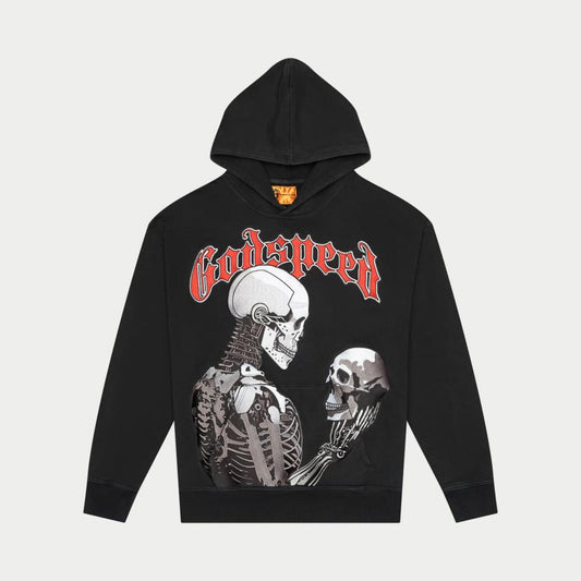 GOD SPEED Mankind vs Ai Embroidered Hoodie (Black)