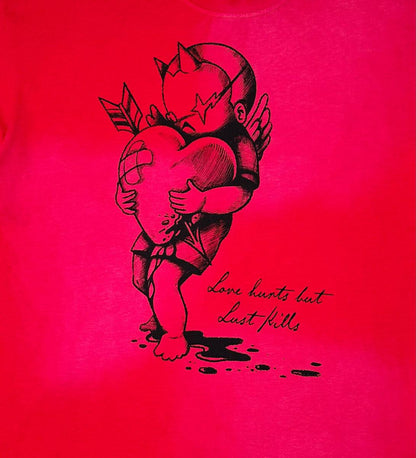 WRATHBOY LOVE HURTS TEE-RED