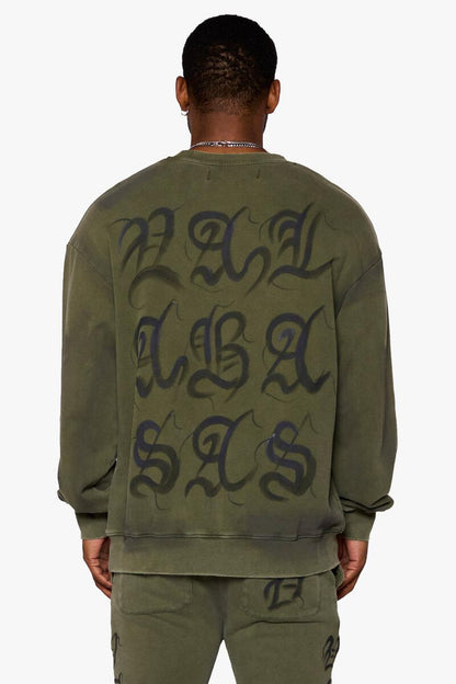 VALABASAS "GLYPHIQUE" OLIVE LONG SLEEVE (VLBSLS001)