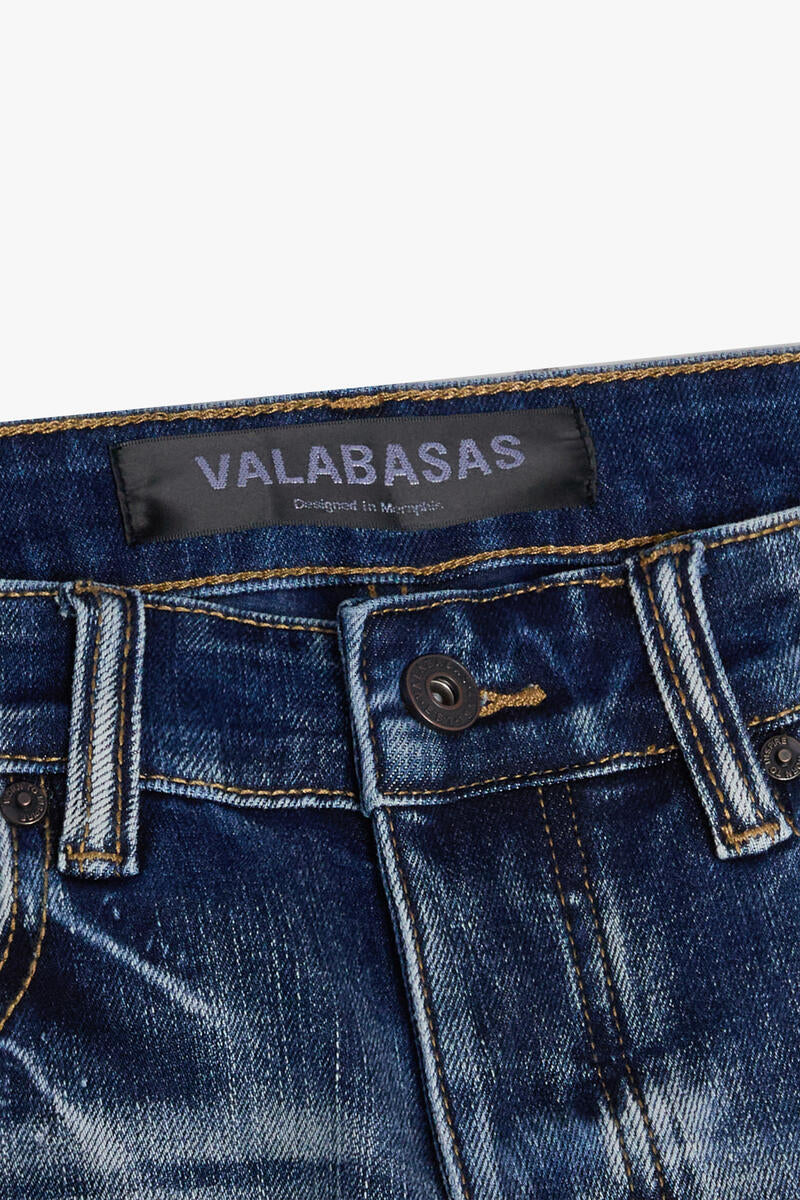 VALABASAS "MR. FLEX" MDEIUM WASH 4 WAY STRECH SKINNY JEAN (VLBS-VJ1-002)