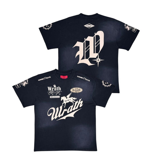 WRATH GOOD LUCK RACING TEE (WB04-090 BLACK)