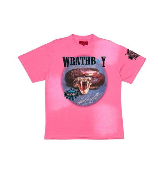 WRATHBOY VIPER HEAD VINTAGE TEE (WB04-094 PINK)