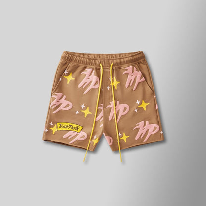 HYDE PARK PUFF THE MAGIC PATTERN SHORTS-BROWN