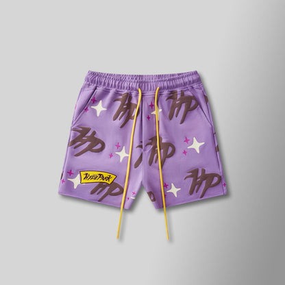 HYDE PARK PUFF THE MAGIC PATTERN SHORTS  - PURPLE