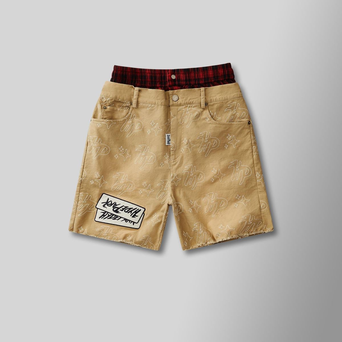 HYDE PARK VINTAGE TWILL CUT OFF SHORTS-KHAKI