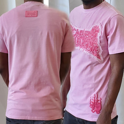 HUDSON HOMME RAG EMB TEE (519) PINK