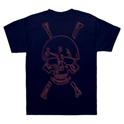 REVENGE CROSSBONES NAVY TEE