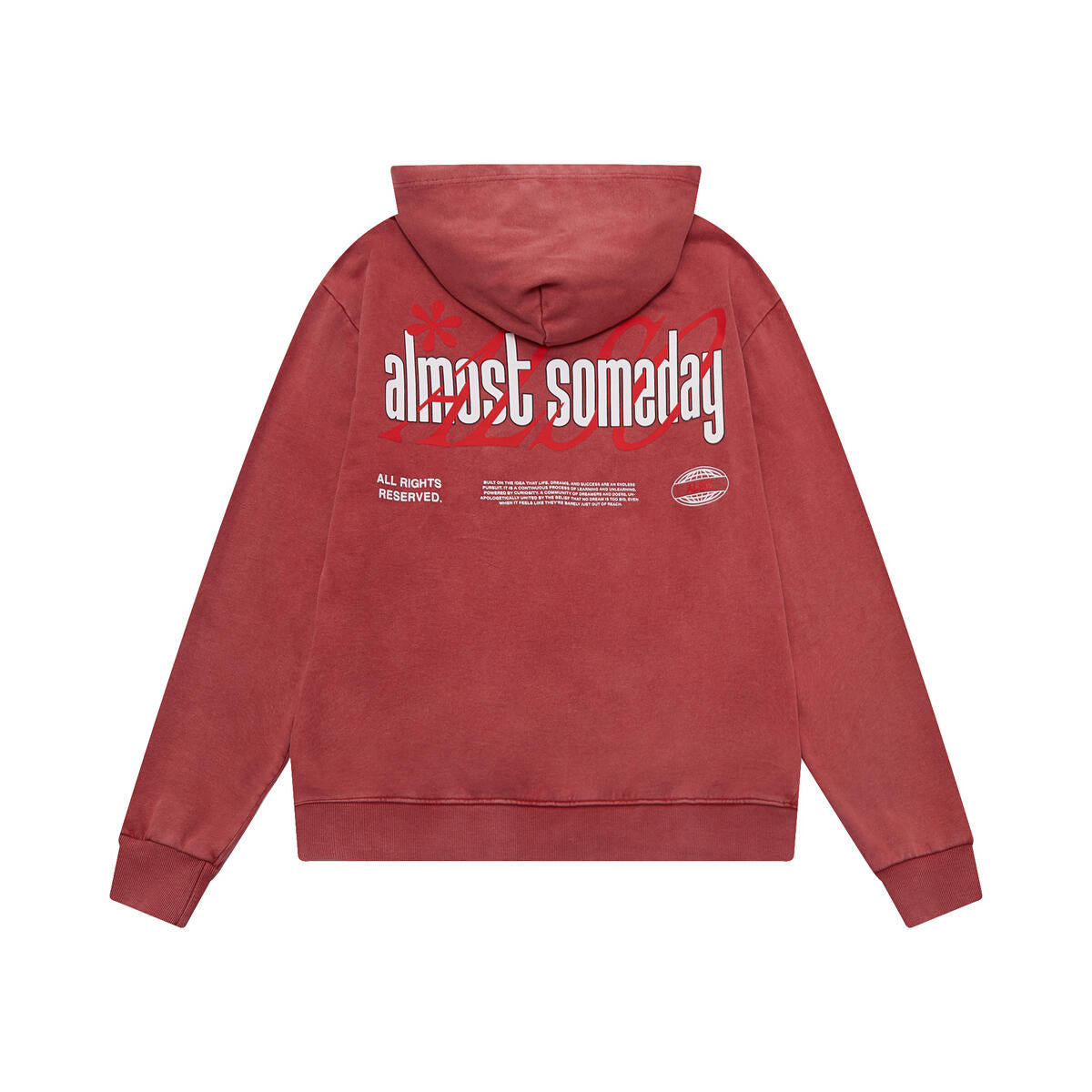 ALMOST SOMEDAY RESERVED ZIPUP HOODIE C9-56-MAROON