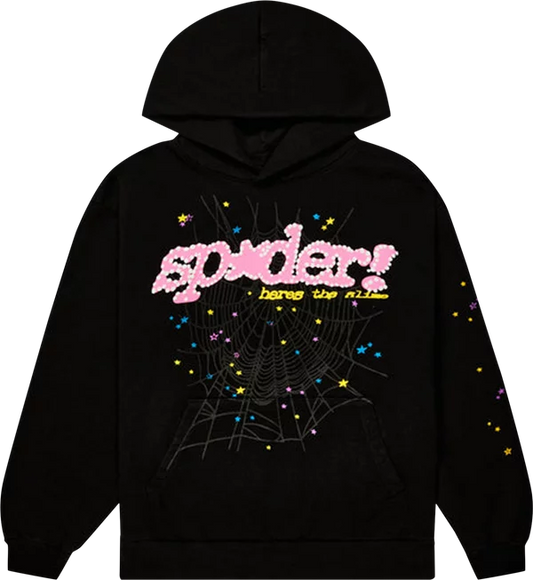 SP5DER BLACK P*NK V2 HOODIE 'BLACK'