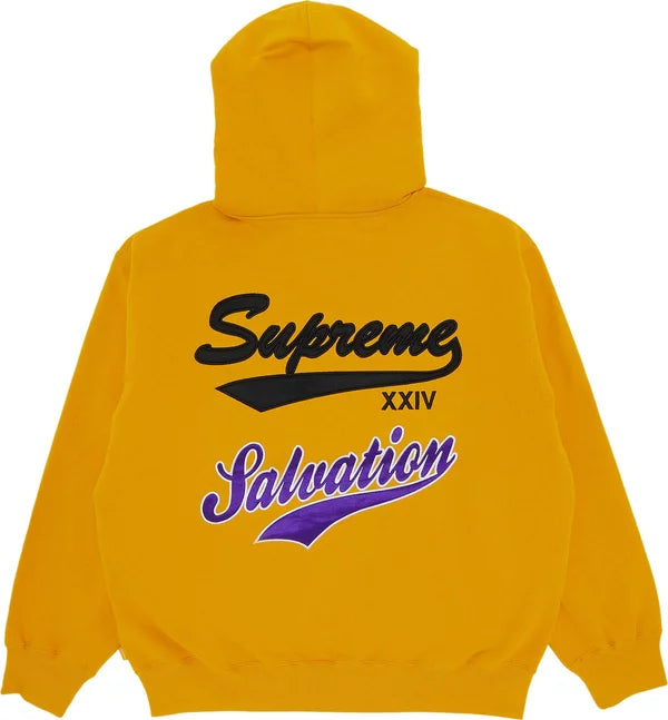 Supreme Salvation Zip Up Hooded Sweatshirt 'Gold'