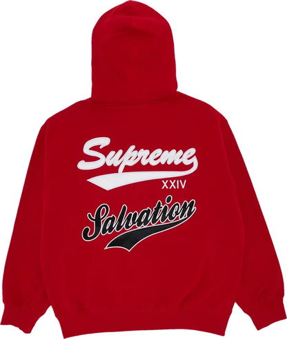 Supreme Salvation Zip Up Hooded Sweatshirt 'Red'