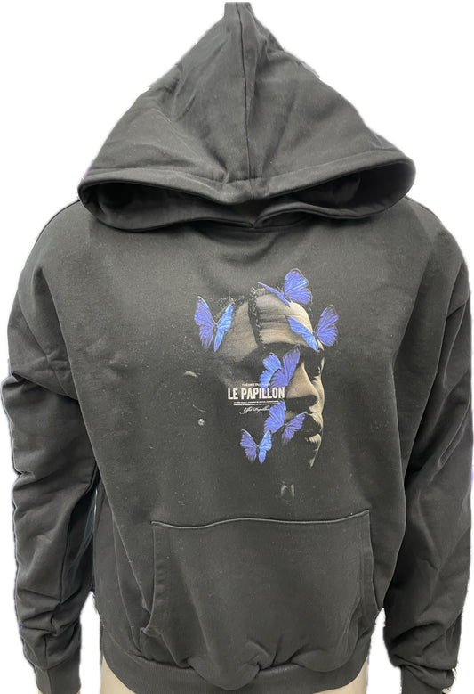 UPSCALE LE PAPILLION 2.0 HOODIE MTUS037-BLACK