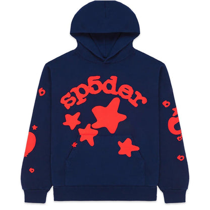 SP5DER  BELUGA  HOODIE 'NAVY'