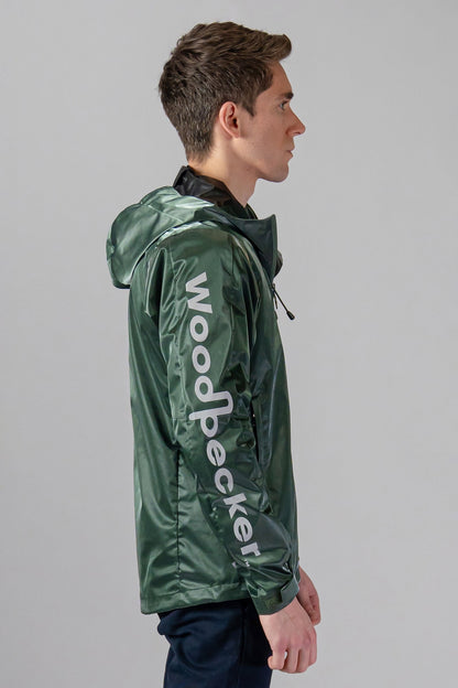 WOODPECKER MEN'S WIND SHELL - GREEN DIAMOND