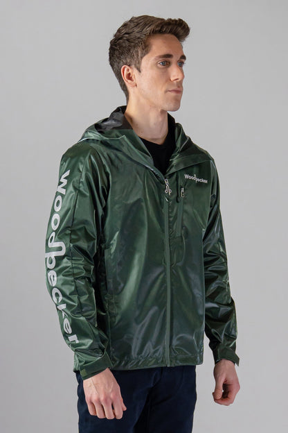 WOODPECKER MEN'S WIND SHELL - GREEN DIAMOND