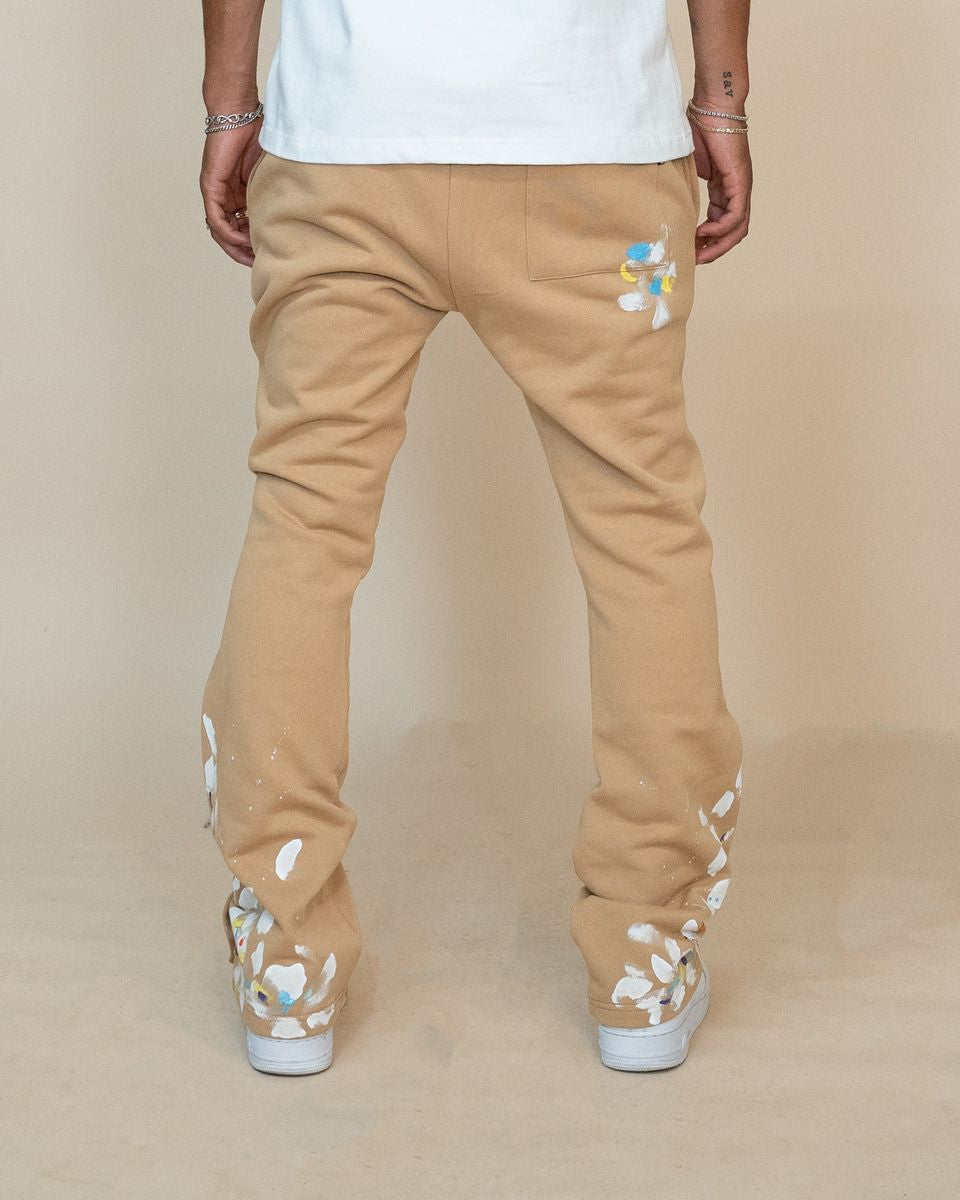 EPTM PAINT SNAP FLARED PANTS EP11712-KHAKI