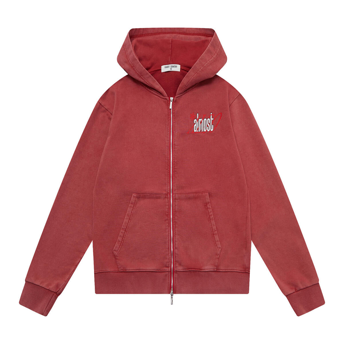 ALMOST SOMEDAY RESERVED ZIPUP HOODIE C9-56-MAROON