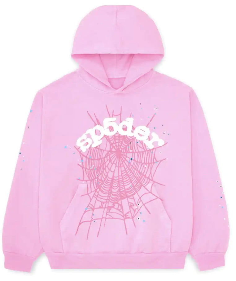 SP5DER WORLDWIDE OG WEB PINK HOODIE