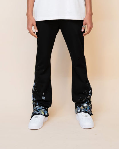 EPTM PAINT SNAP FLARED PANTS EP11521-BLACK