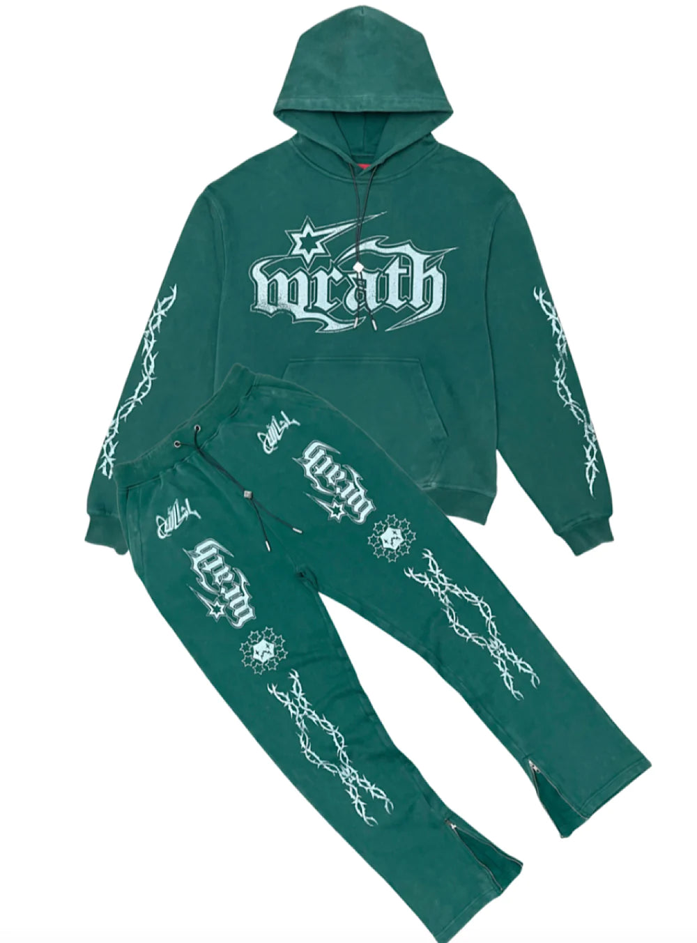 Wrathboy SWEAT PANTS - Gods Will - Deep Grass - WB03-035