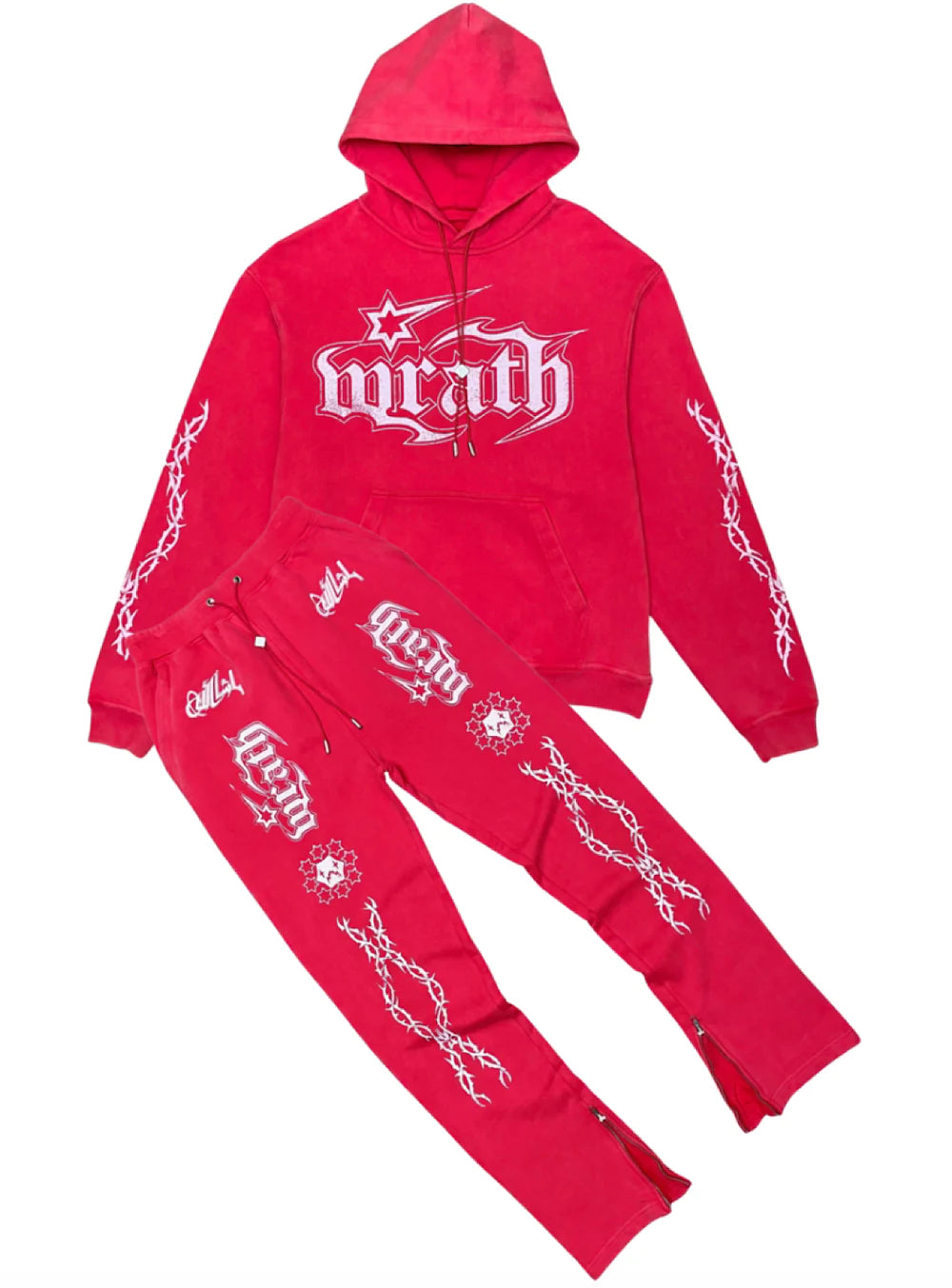 Wrathboy SWEAT PANTS - Gods Will - RED - WB03-035