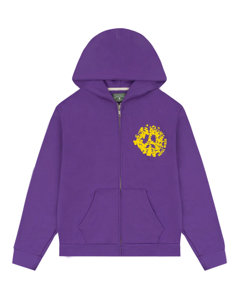 DENIM TEARS Denim University Zip Hoodie Purple