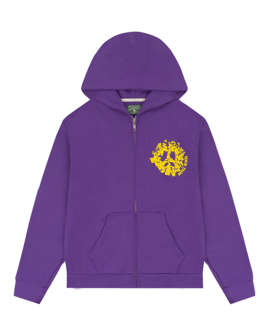 DENIM TEARS Denim University Zip Hoodie Purple