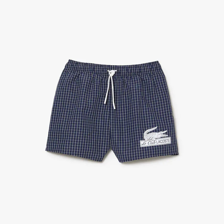 Men’s Recycled Polyester Checked Swim Trunks