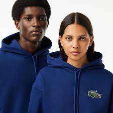 Lacoste Unisex Loose Fit Organic Cotton Hoodie 'NAVY' SH6404 51 F9F