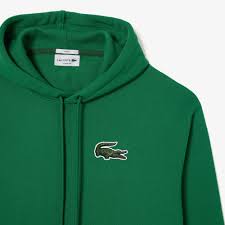 Lacoste Unisex Loose Fit Organic Cotton Hoodie 'GREEN' SH6404 51 CNQ