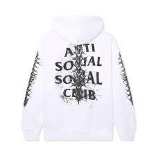 Anti Social Social Club Anguish Pullover Hoodie-White