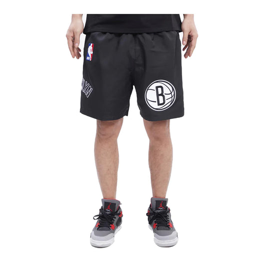 PRO STANDARD BROOKLYN NETS CLASSIC WOVEN SHORT (BBN357056)-BLK