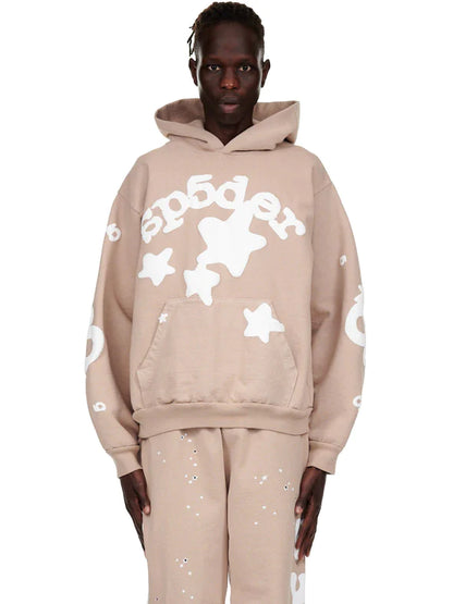 SP5DER WORLDWIDE BELUGA SAND HOODIE