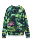 SCOTCH & SODA DROPPED SHOULDER JACQUARD SWEATER - DARK LAKE FLOWER AOP